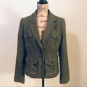 H&M olive green wool jacket